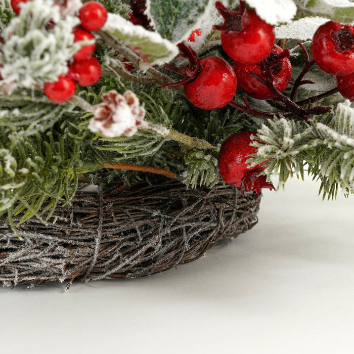 House of Seasons Belfort Kerstkrans - Ø30 cm - Groen