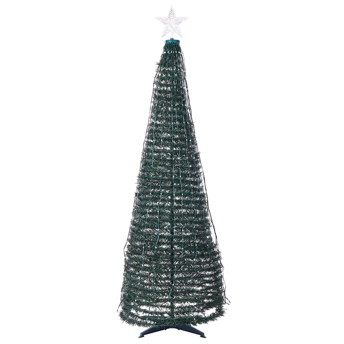 Beliani-SAARLOQ-LED kerstboom-Groen-188 cm- Synthetisch materiaal
