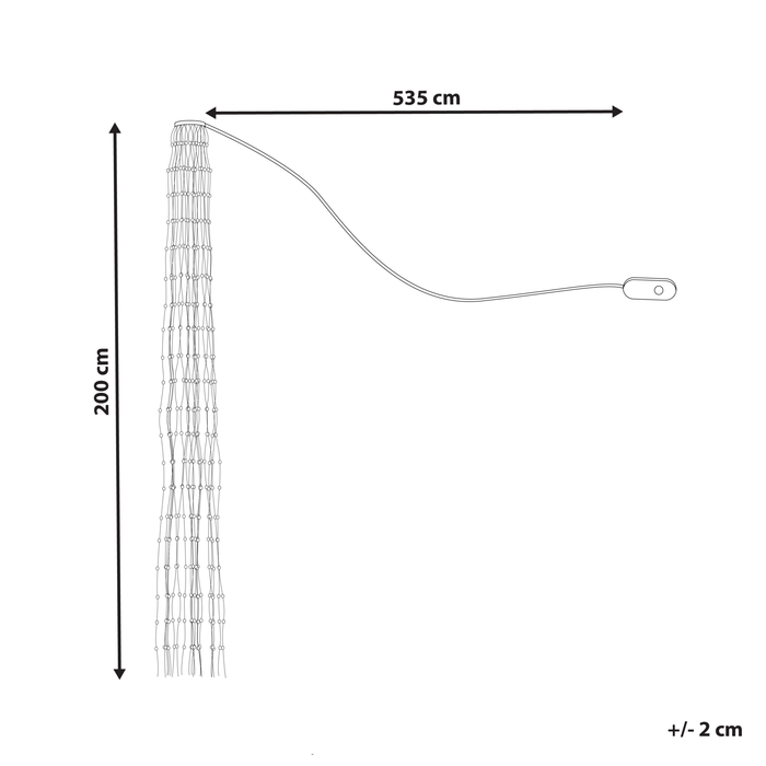 Beliani - SAARLOQ - LED kerstverlichting - Groen - 200 cm - PVC
