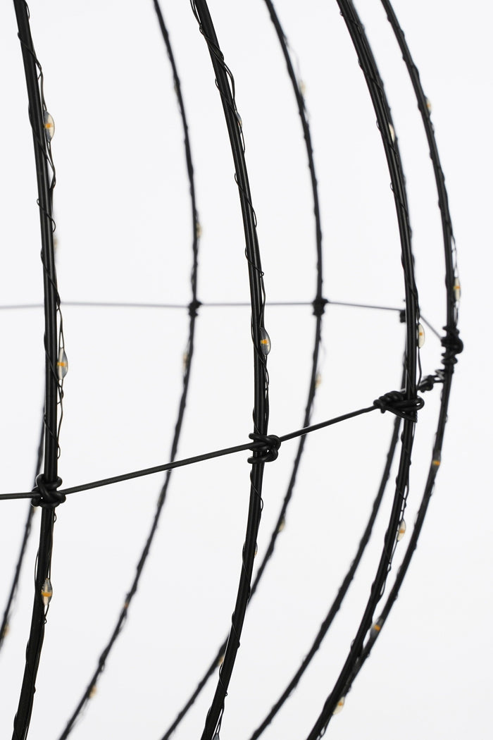 Luca Lighting Kerstverlichting Bal met Warm Witte LED - Ø40 cm - Zwart