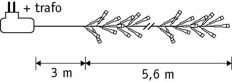Luca Lighting Cluster Kerstboomverlichting - 768 LED - L560 cm - Wit
