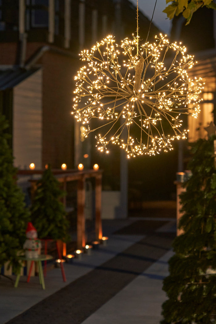 Luca Lighting Kerstverlichting Bal met Lampjes - Ø50 cm - Zwart