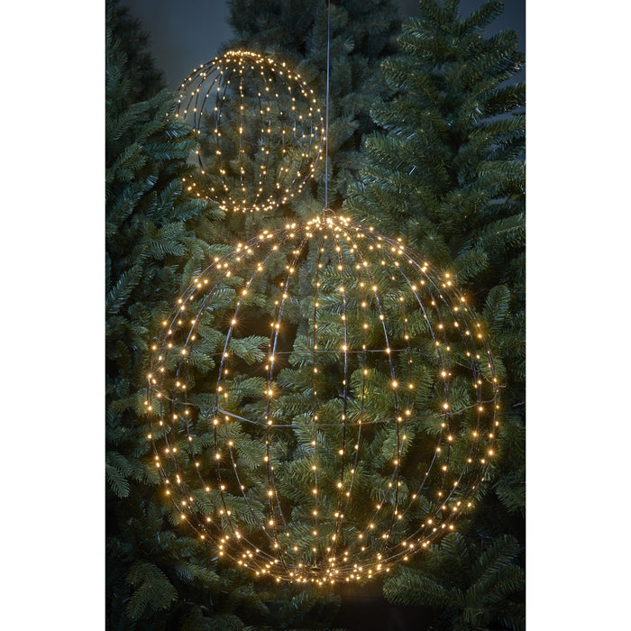Luca Lighting Kerstverlichting Bal met Warm Witte LED - Ø40 cm - Zwart