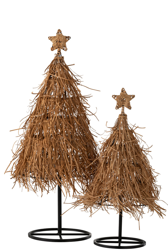 J-Line decoratie kerstboom Ster - jute - large