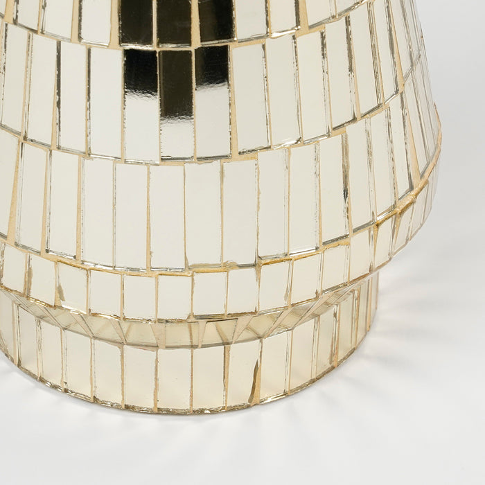 House of Seasons Decoratie Kerstboom - H33 x Ø13 cm - Glas - Goud