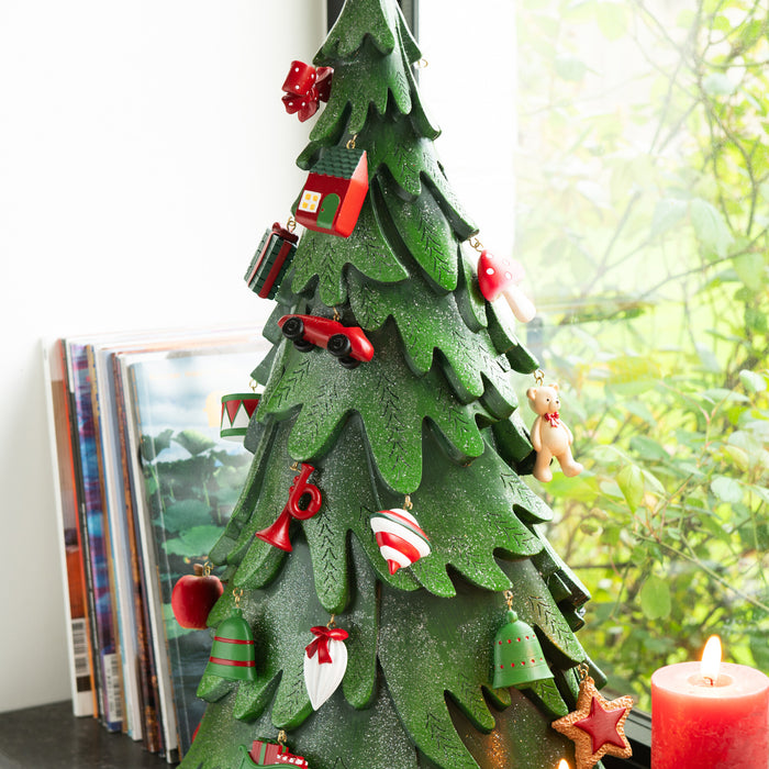 J-Line decoratie Kerstboom Ornamenten - polyresin - mix - large