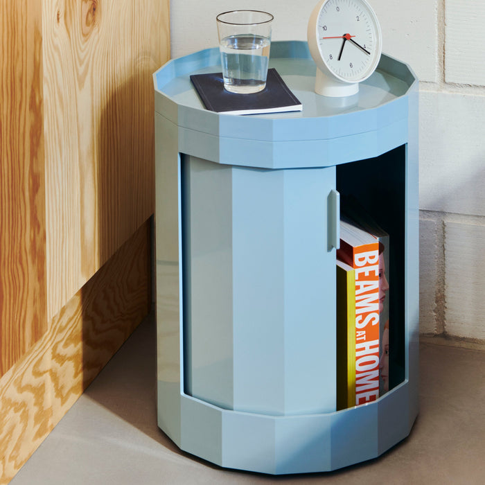 HAY Facet Bijzettafel met Opbergvak - Low - Misty Blue