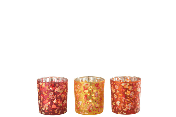 J-Line Slinger Bloemen + Blaadjes - kunststof - rood|groen -