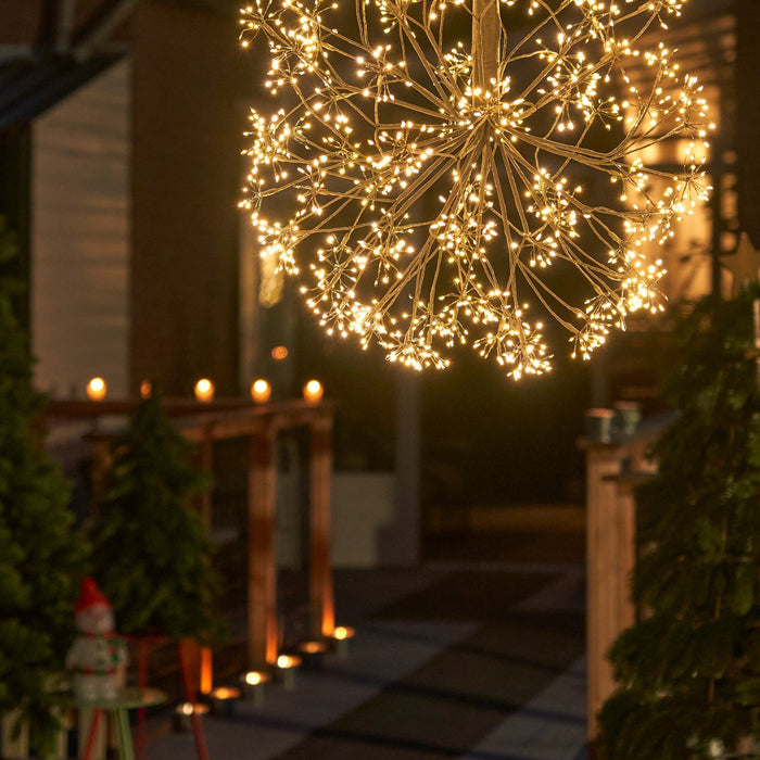 Luca Lighting Kerstverlichting Bal met Lampjes - Ø70 cm - Zwart
