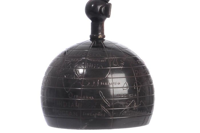 J-Line decoratie Engel Op Voet Vernist - hout - bruin - smal