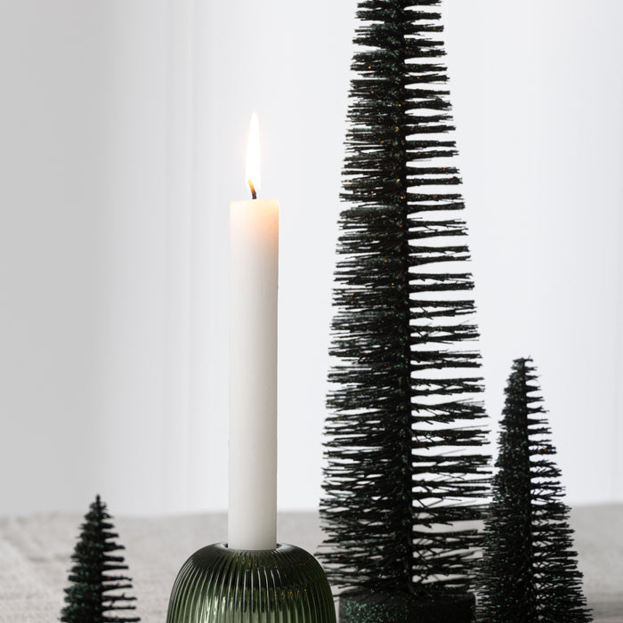 J-Line decoratie Kerstboom Glitter - kunststof - donkergroen