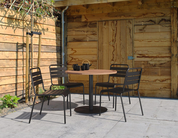 Ronde tuintafel Java zwart 80cm