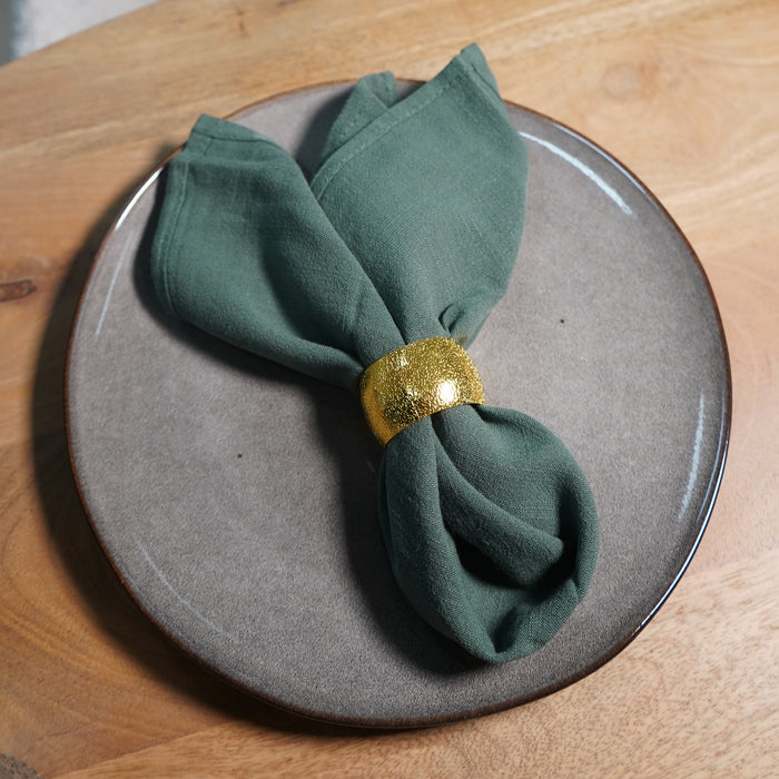 QUVIO Servetringen - set van 4 - Goud