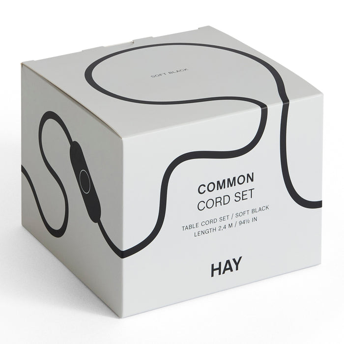 HAY Common Snoerpendel met Stekker - Soft Black