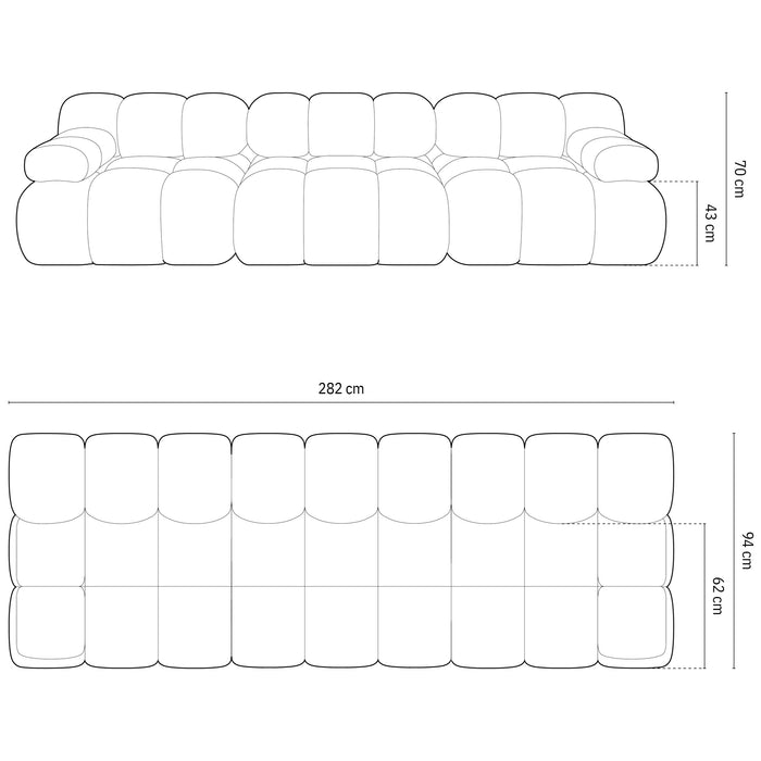 Milo Casa Tropea Modulaire 3-zitsbank - Okergeel