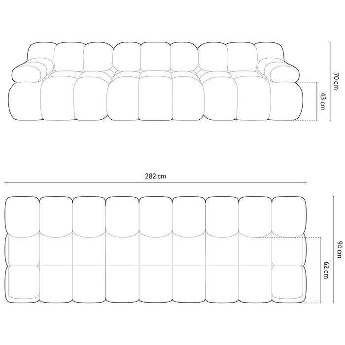 Milo Casa Tropea Modulaire 3-zitsbank - Terracotta