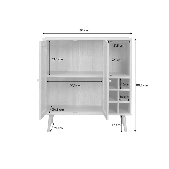 sweeek - Dressoir, B 83 x D 39 x H 88,5cm