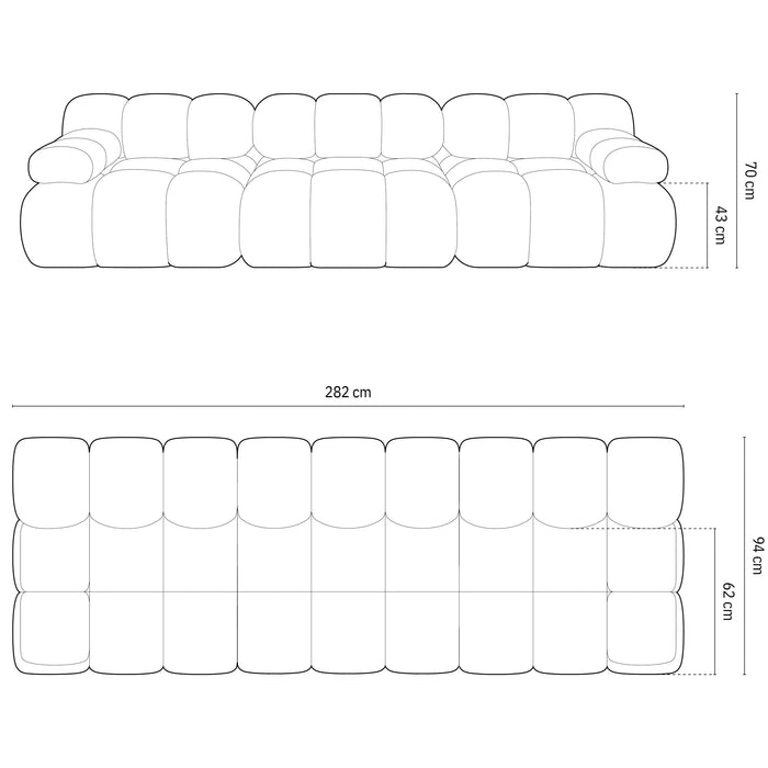 Milo Casa Tropea Modulaire 3-zitsbank - Roze
