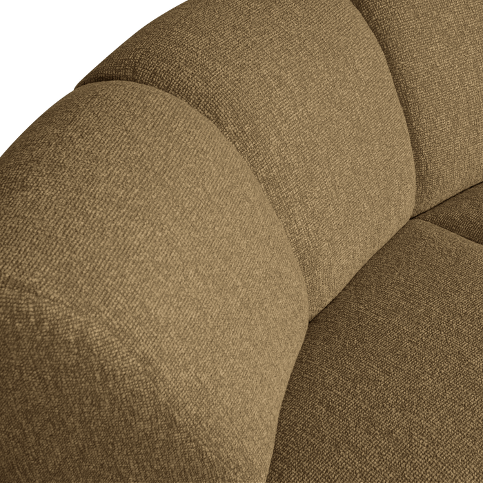 WOOOD Mojo Bank Hoekelement - Bouclé - Geel|Bruin Melange - 75x68x77