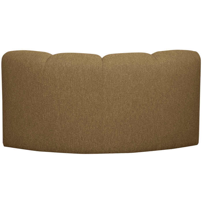 WOOOD Mojo Bank Hoekelement - Bouclé - Geel|Bruin Melange - 75x68x77