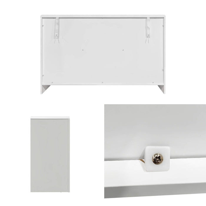 sweeek - Dressoir met 6 vakken houtdecor organisch 120cm