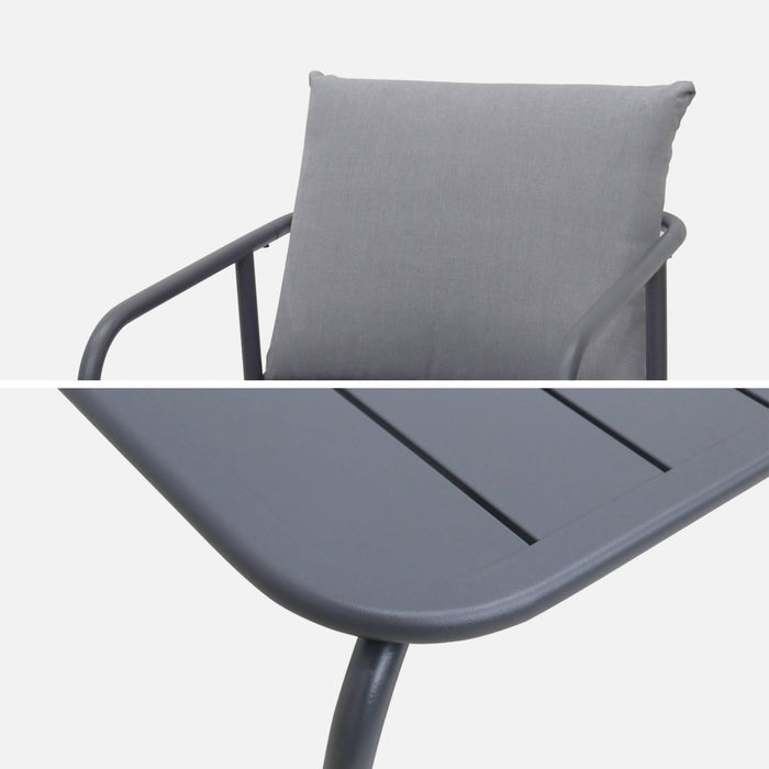 sweeek - Tuinset van staal, 5 zitplaatsen