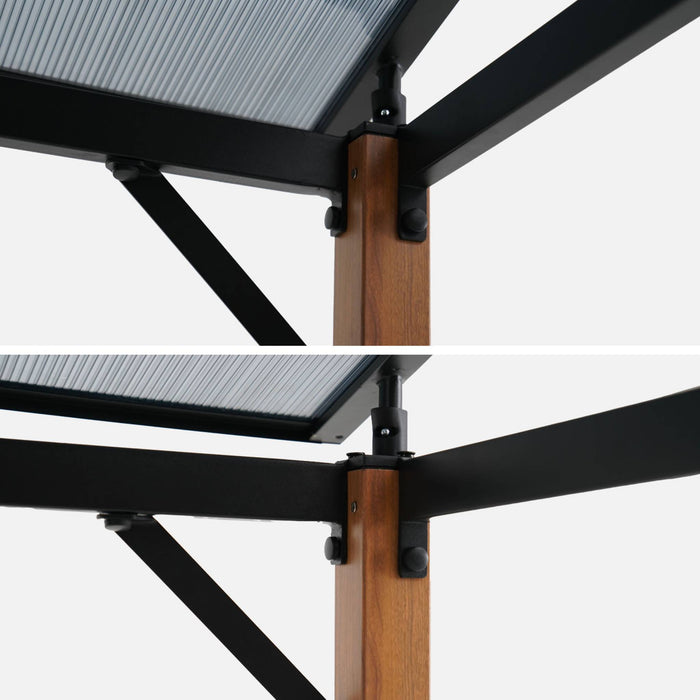 sweeek - Barbecueschuilplaats, prieel voor barbecue, 2 bijzettafels