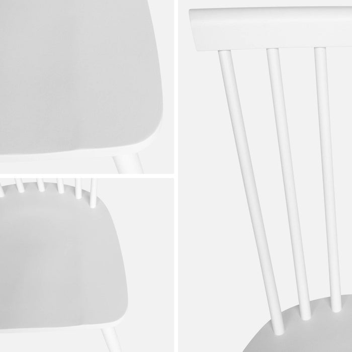 sweeek - Stoel natuurlijk rubberhout, set van 2