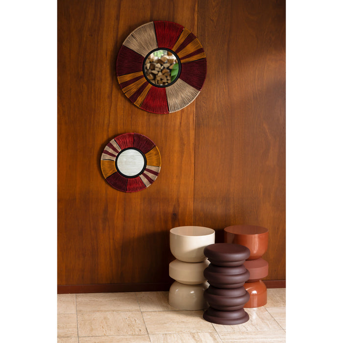 Dutchbone Surya Rope Spiegel| Wandspiegel Rond 40x40 cm - Multi colour