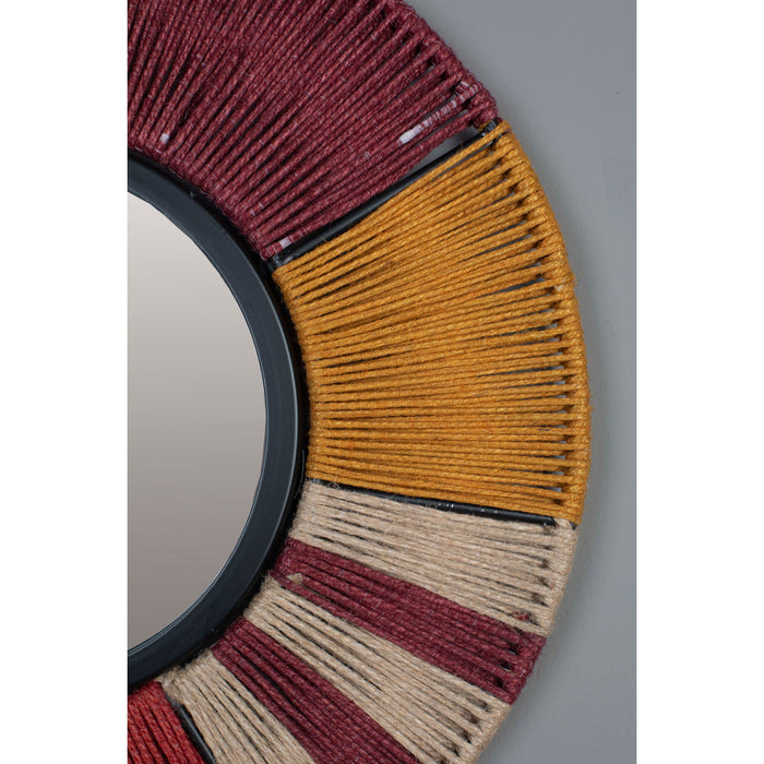 Dutchbone Surya Rope Spiegel| Wandspiegel Rond 40x40 cm - Multi colour