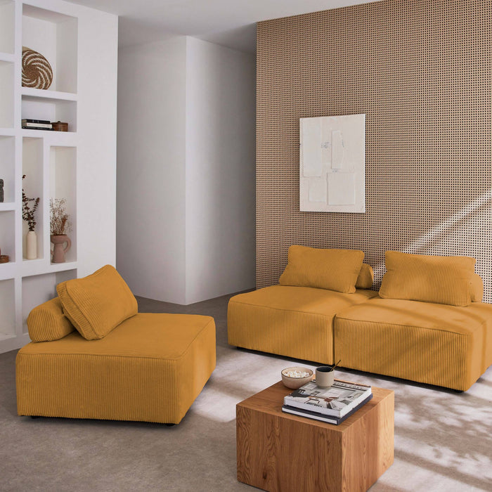 sweeek - Fauteuils corduroy 1 zitplaats (set van 3)