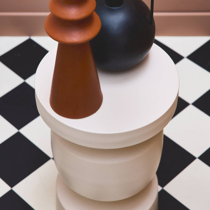 sweeek - Bijzettafel, hoofdeinde bank, nachtkastje in metaal, Ø30,5 x