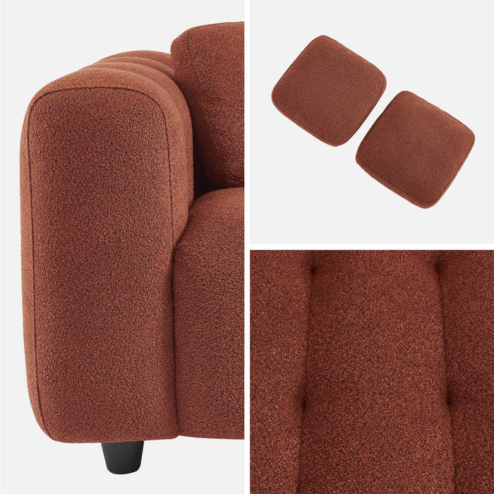 sweeek - 2-zitsbank, bekleed met bouclé textuur