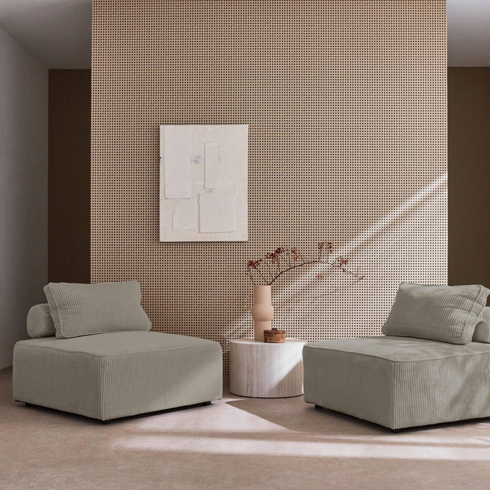 sweeek - Fauteuils corduroy 1 zitplaats (set van 2)