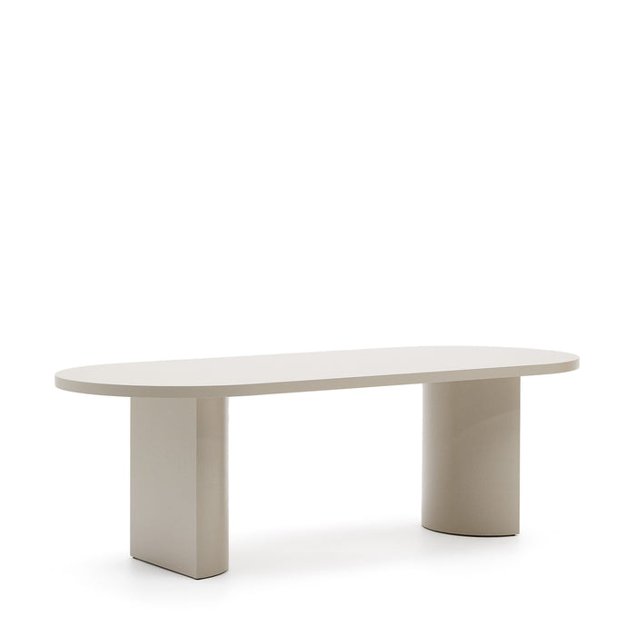 Kave Home - Nealy tafel in gelakt MDF in ecru afwerking 240 x 100 cm