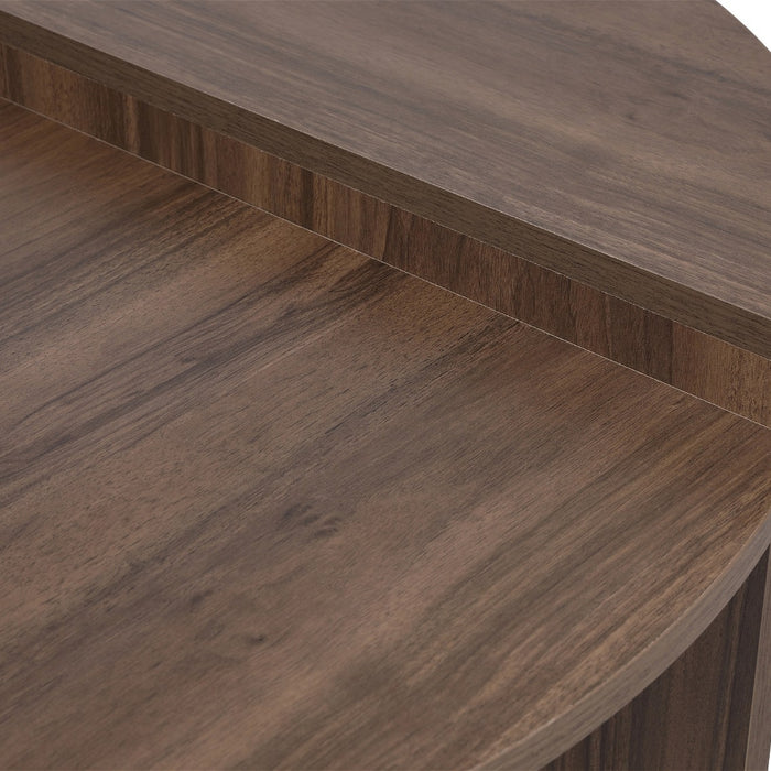 Giga Meubel - Salontafel Walnoot Hout - 90x90x35cm - Podium