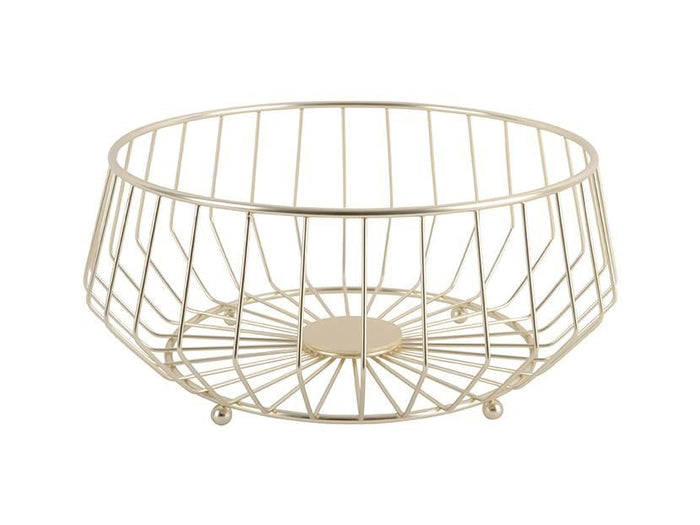 present time - Fruitmand Linea Kink - Goud - 30x14,5cm