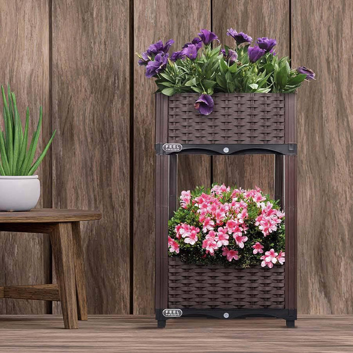 Feel Furniture - buiten plantenbak - Theta - Donkerbruin