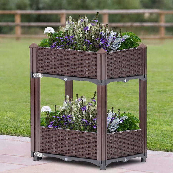 Feel Furniture - buiten plantenbak - Theta - Donkerbruin