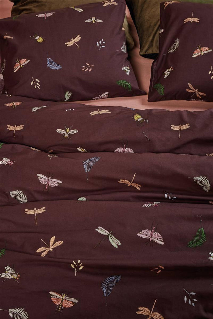 At Home dekbedovertrek Living World aubergine - 2-persoons