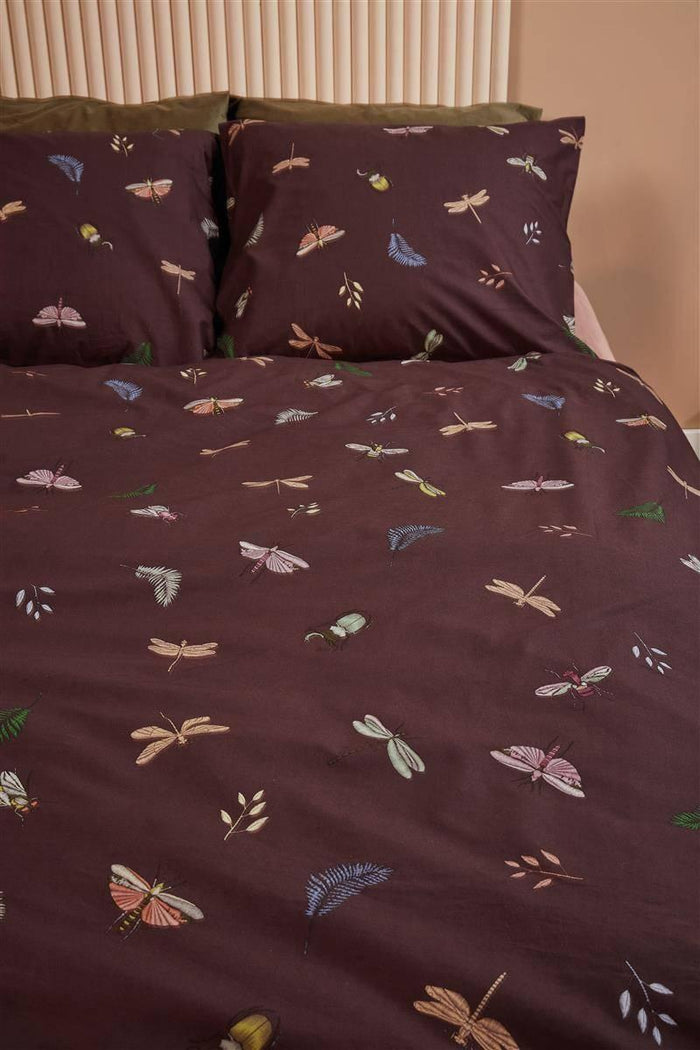 At Home dekbedovertrek Living World aubergine - 2-persoons