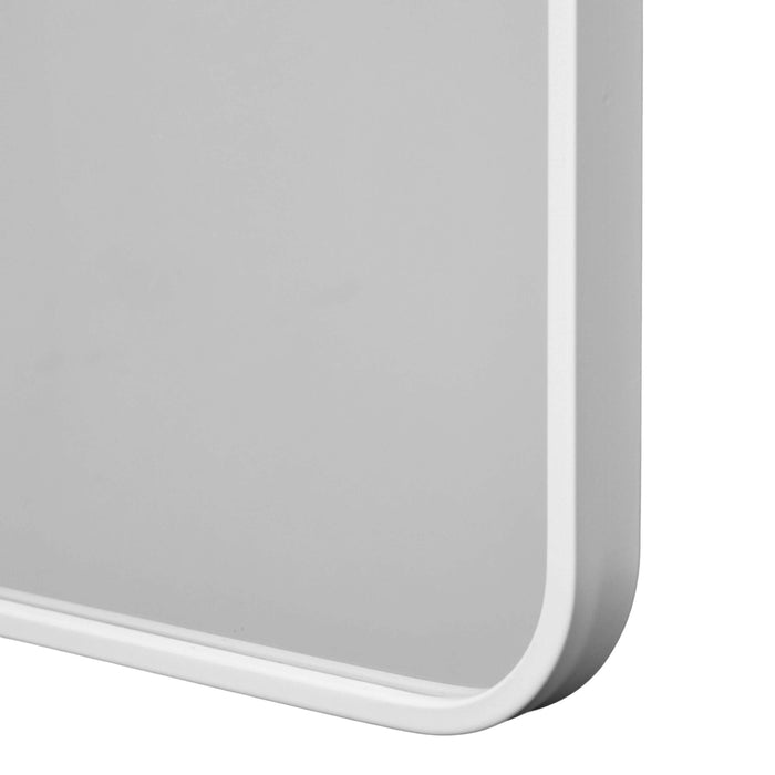 Fragix Boston wandspiegel rechthoekig - Wit - Metaal - 75x40cm