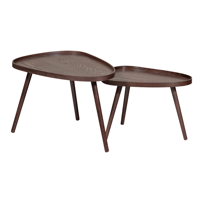 by fonQ Dusk Bijzettafel - Walnoot - Set van 2