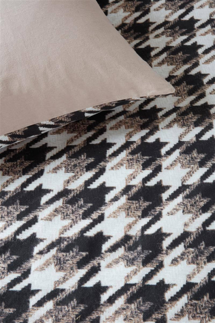 Riviera Maison Pied de Poule Dekbedovertrek - 260x200|220 - Zand