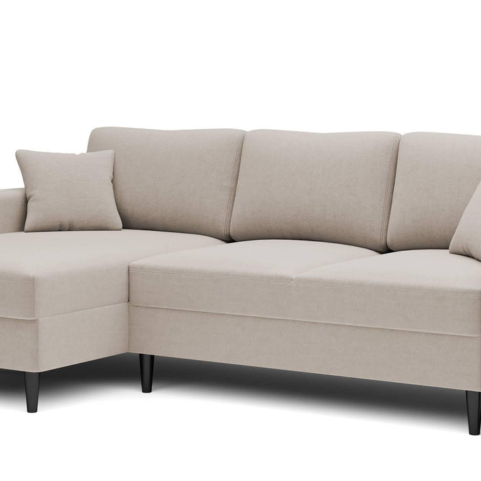 NADUVI Collection Hoekbank Malena velvet links met slaapfunctie