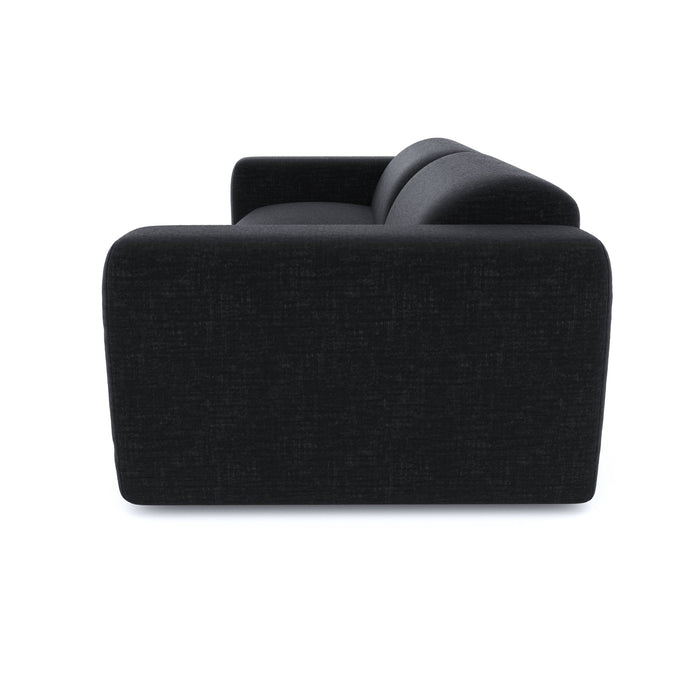 4-zits fluwelen bank met antracietkleurig patroon