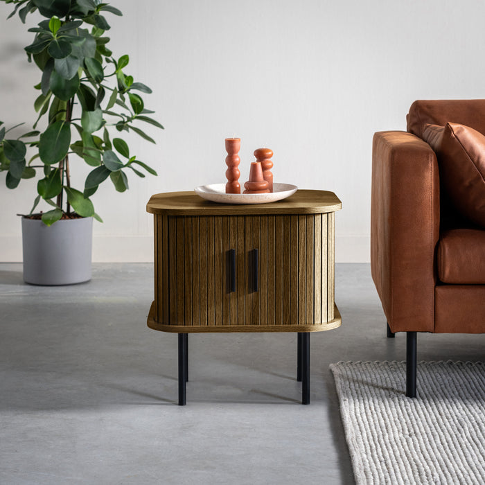 by fonQ basic Panel Nachtkastje - H 50 cm - Walnoot