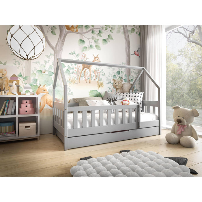 NADUVI Collection Kinderbed Lynn met lade en matras