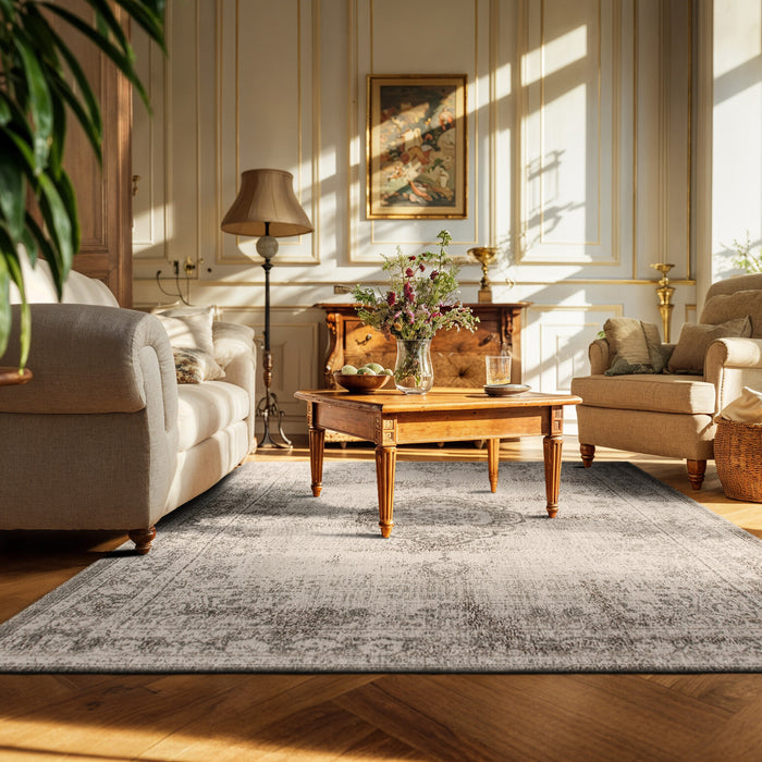 Louis de Poortere Medallion Fading World Vloerkleed 240 x 340 cm - Salt & Pepper