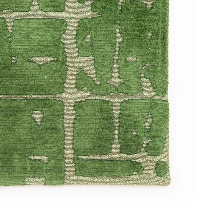 Louis de Poortere Structures Runner 80 x 250 cm - Perrier's Green